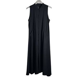 Bitte Kai Rand Black Sleeveless Button Front Dress